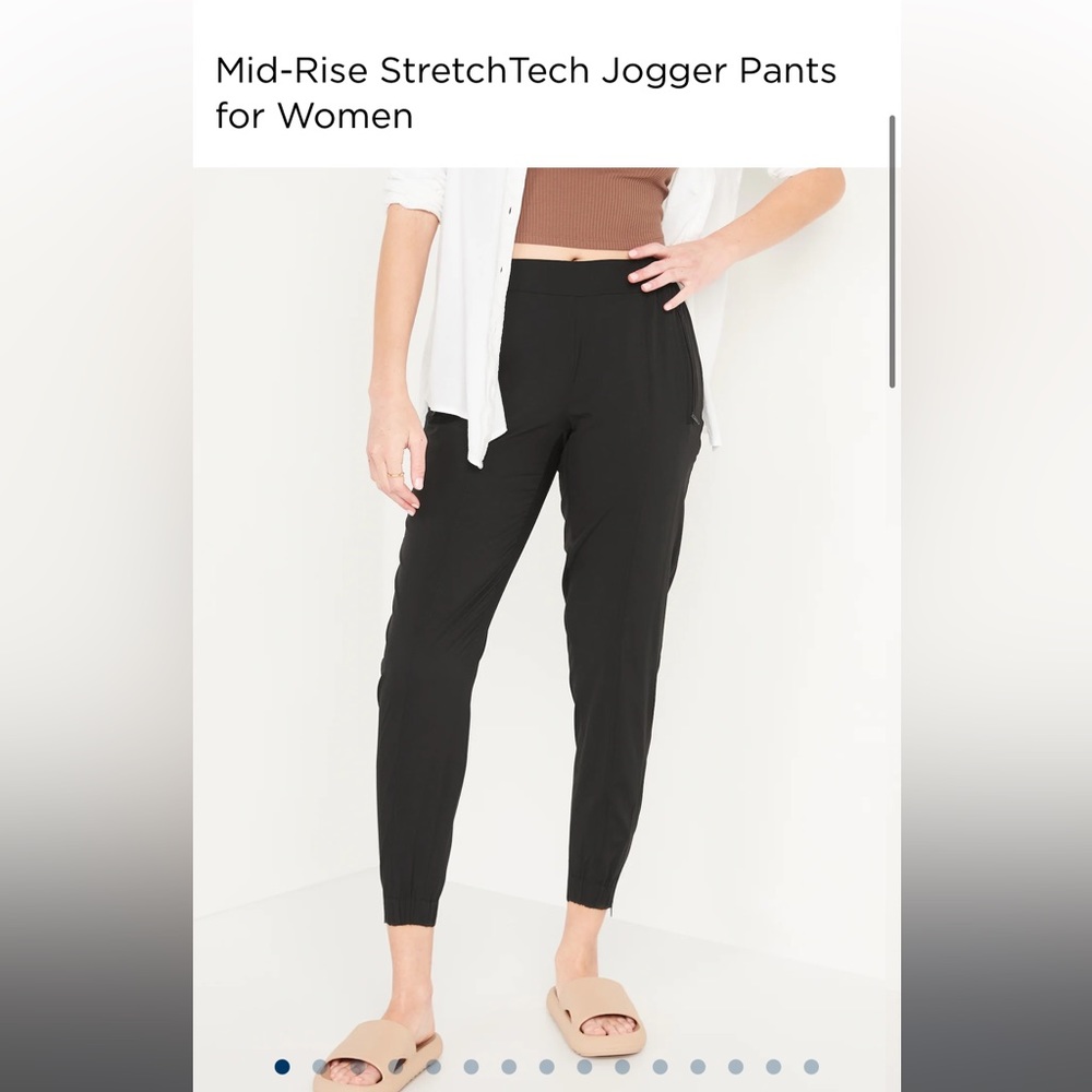 Mid-Rise Stretch Tech Jogger Pants